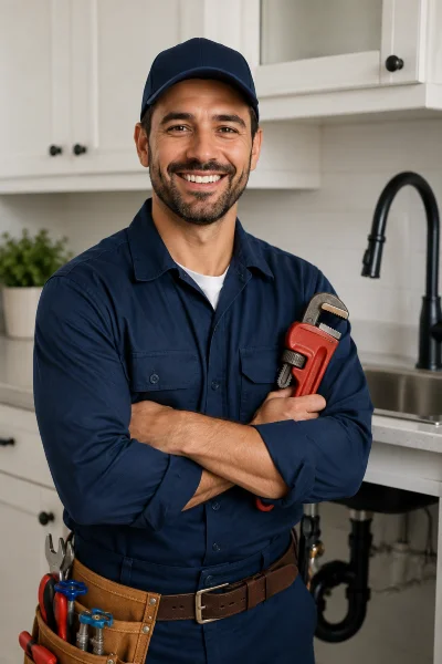 a male plumber smiling at the camera from Emergency Plumber Cedar Park in Cedar Park, TX